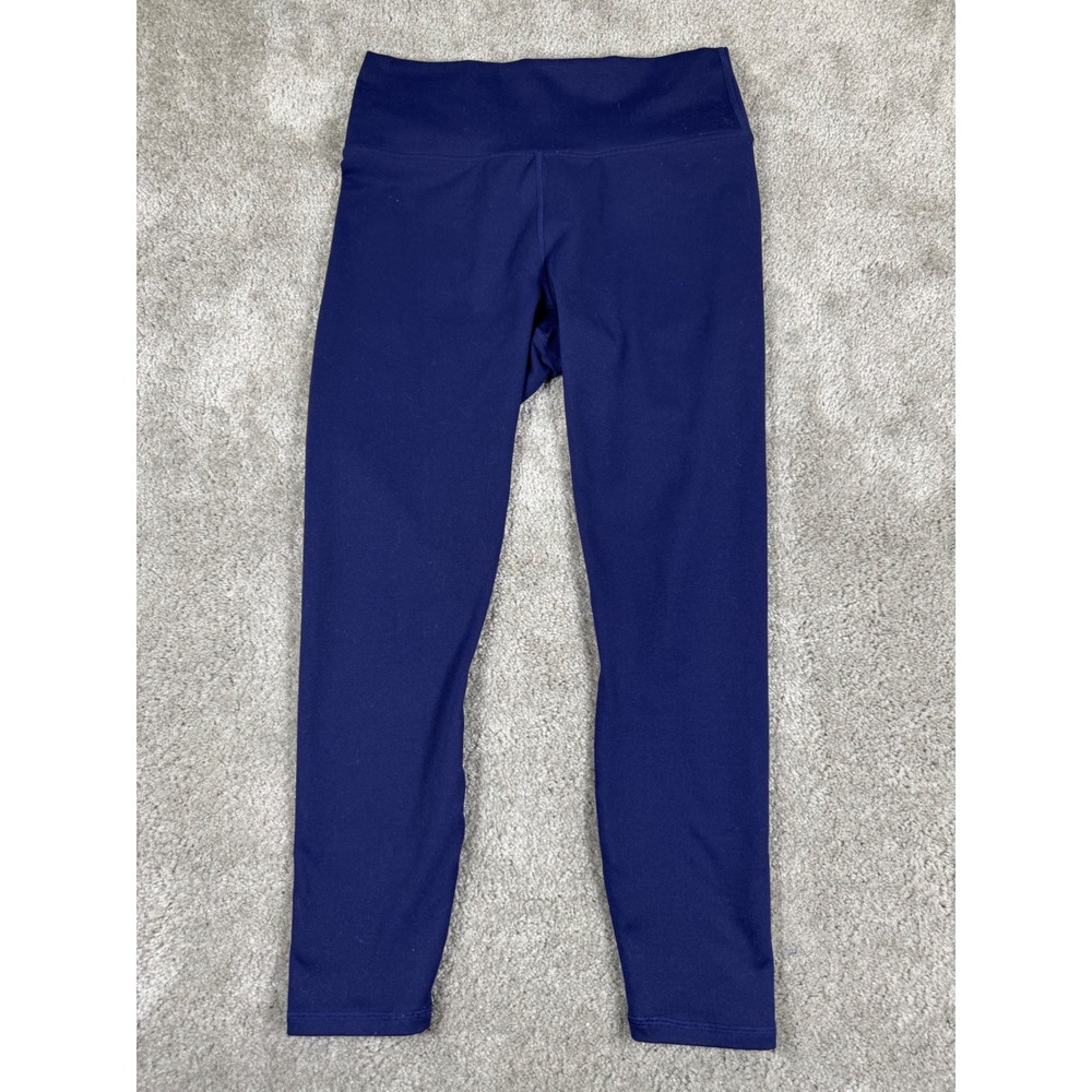 Fabletics PowerHold Navy Blue Lattice Back Strappy Legging CS1826134-4040 Size M